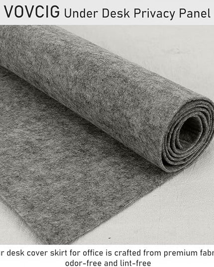 VOVCIG Under Desk Privacy Panel,59 x 19.7 inch Felt Board Modesty Panel is Suitable for Office Desk Cover Skirts, Opaque and Easy to Install