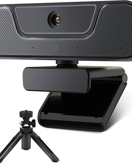 saylas 4K Webcam with Microphone and Speaker, Wide Angle 112°, Remote Control, Autofocus, Digital Zoom, Privacy Cover, Plug & Play Web Streaming Camera for Computer, USB Webcam for Pc