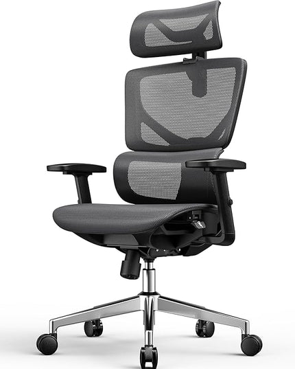 Ergonomic Office Chair - Big & Tall 6'6" Mesh Chair with Dynamic Lumbar Support, 4-in-1 Quick Adjust, 350lbs Capacity - BIFMA Certified Computer Chair for Home Office