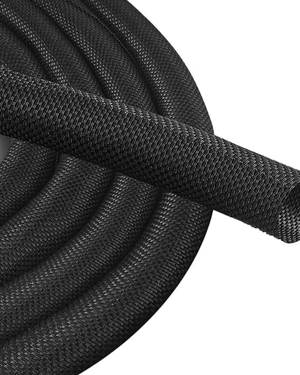 Secbolt Cord Protectors from Pets No Chew, 25ft - 1/2 inch Ultra Durable Cord Covers for Pets, Bite-Resistant Cable and Wire Protector for Cats, Dogs, Rabbits - Black