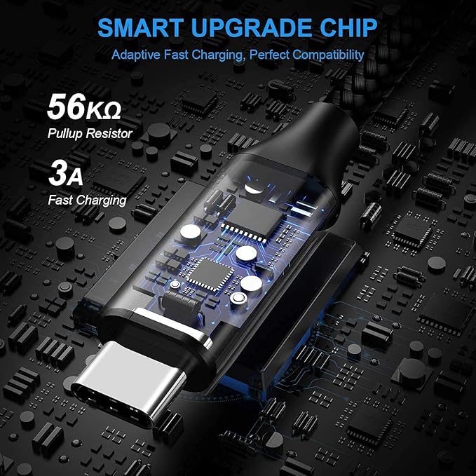 etguuds USB A to USB C Cable 6.6ft, 2-Pack, 3A Fast Charging Type C Charger Cord for iPhone 17 16 15 Pro Max 16e 17 Air, Samsung Galaxy S25 S24 S23 S22 S21 S20 A17 A16 A56 A55 Flip Fold, Black