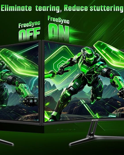 SANSUI 27 Inch Curved Gaming Monitor 240Hz, 2K WQHD 1500R Curved Computer Monitor, 120% sRGB, MPRT 1ms, Freesync, HDR, VESA(100 * 100mm),HDMI*2, DP1.4 * 2(DP Cable Included)
