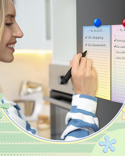 Censen 10 Pack 500 Sheets To Do List Notes Daily Checklist Notepads with 50 Sheets Each Undated Color Memo Pad Block Shopping List Pad Weekly Plan Notepad Organizer Planners(Vivid Color,Lined)
