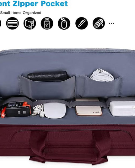 MOSISO 360 Protective Laptop Shoulder Bag Compatible with MacBook Air/Pro, 13-13.3 inch Notebook, Compatible with MacBook Pro 14 inch M5 M4 M3 M2 M1,Matching Color Sleeve with Belt, Wine Red