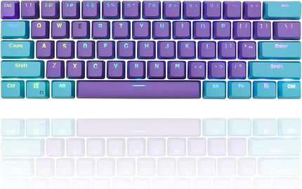 Guffercty kred 60 Percent PBT Keyboard Keycaps OEM Profile, Custom Keycaps Double Shot for 61 60% Mechanical Keyboard (SEHN)