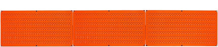 Wall Control Pegboard Value Pack - (3) Pack of Wall Control 16-Inch Tall x 32-Inch Wide Horizontal Orange Metal Wallboards for Home & Garage Tool Storage Organization (Orange Pegboard)
