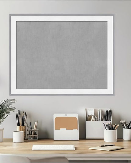 Amanti Art White Framed Magnetic Board 21x27 Medium Vision Board for use with Magnets, 100% Metal Sheet to Display Items as Office Decor or for Home Organization in mudroom, Kitchen or Kids Room