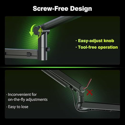 Low Profile Mic Boom Arm with XLR Cables 10ft 2 Pack