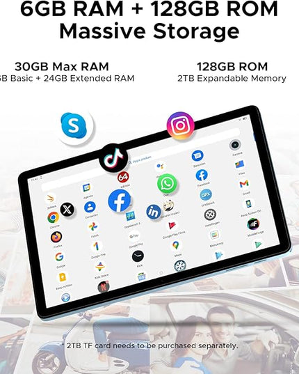 DOOGEE Tab A9 Pro+(2025) Android 16 Tablet with Keyboard,11 inch Tablet with Gemini AI,30GB+128GB/TF 2TB Octa-Core Gaming Tablets,90Hz Display,8580mAh,Netflix 1080P,BT 5.0+5G WiFi,13MP+5MP,Face ID