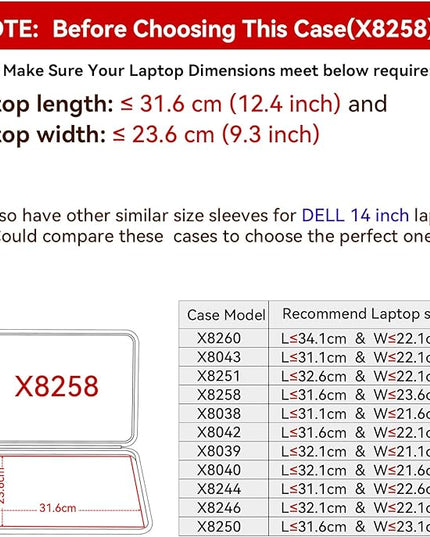 Smatree Hard EVA Protective Sleeve Case Compatible for 14 inch DELL Latitude 5430/5440, for DELL Latitude 5430 Chromebook or 2-in-1 Notebook Sleeve Bag (Not for Latitude 5430 Rugged! ! !) (X8258)