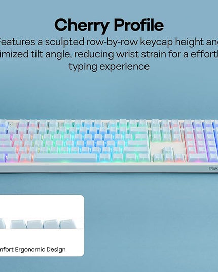 EPOMAKER Creamy Jade PBT Keycaps, 142 Keys, Double Shot, Cherry Profile, 60%/75%/96%/Full Size, Custom Keyboard Keycaps Set for Mechanical Gaming Keyboard (Blue)