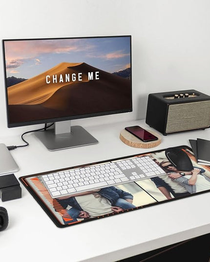Custom Large Mouse Pad with Photo Personalized Desk Pad Add Your Picture Text Logo Mouse Mat Customized Game Mousepad for Office Computer (16x29.5in / 40 x 75cm)