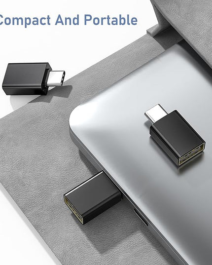 Basesailor USB C to USB Adapter 3Pack,USB C Male to USB A 3.0 Female Adapter,Type C Thunderbolt 4 OTG Converter for Apple MacBook Pro,Mac Book,iPad,Microsoft Surface Go,Samsung Galaxy S25,iPhone 17 16