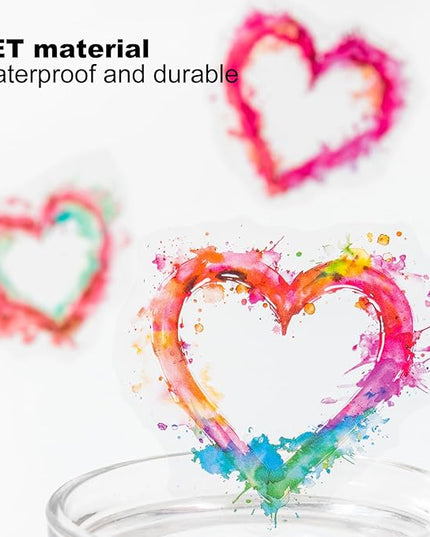 AuriicLeaf Frame PET Sticker Set, 120PCS Watercolor Blending Borders for Scrapbooking, Journaling, and Craft Supplies