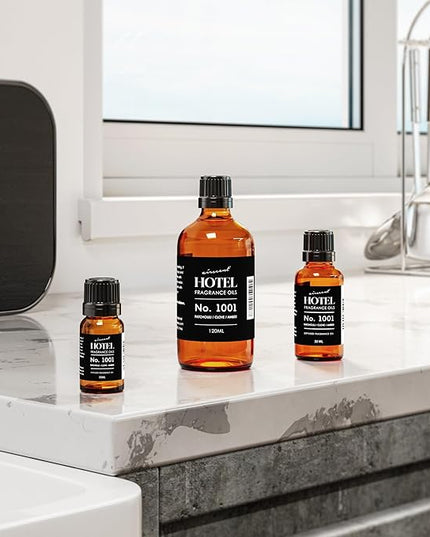 AirScent Hotel Diffuser Oil No. 1001 - Patchouli Clove Amber - Hotel Scent Dupe - Premium Fragrance Oil for Ultrasonic and Waterless Diffusers- 120 mL, 4 fl oz Glass Dropper Bottle