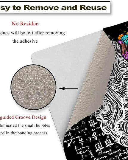 Laptop Skin Sticker Decal,12" 13" 13.3" 14" 15" 15.4" 15.6 inch Laptop Vinyl Skin Sticker Cover Art Protector Notebook PC (2 Wrist Pad Skins Included), Decorative Waterproof, Left & Right Brain