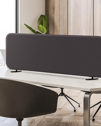 DECOLAB Desk Divider, Portable Desktop Privacy Panels Partition for Study, Home Office, Workplace, Students, Free Standing, Anti-Scratch, 48"x18", Iron