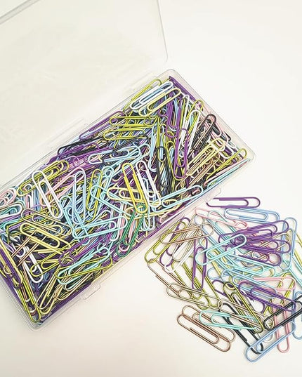 300 Pcs Paper Clips Medium Size PaperClips Assorted Colored for Clips Office Supplies Paperwork Office School and Personal Use