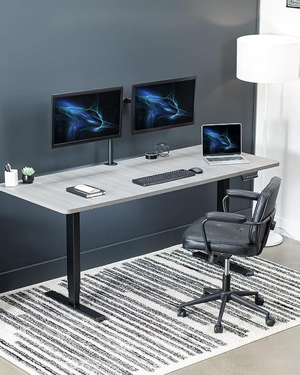 VIVO Electric 71 x 30 in Dual Motor Sit Stand Desk, Memory Height Adjustment, 2B Series, Dark Gray Top Black Frame, DESK-KIT-2B7G