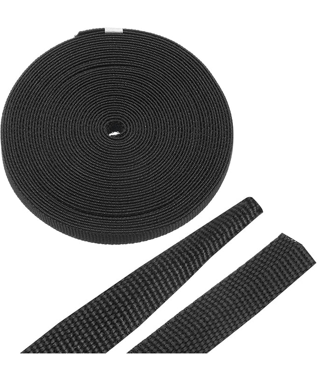 MECCANIXITY Braided Cable Sleeves Heat Shrinkable Fabric Sleeving, 5/16" 26ft Black 2:1 Ratio Heat Shrinkable Cord Protector for Harness Cable, Network Cable Protection, Cable Management