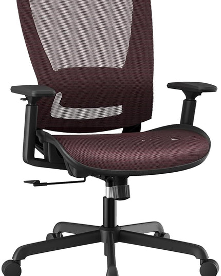 ELABEST T96 Mesh Office Chair,Ergonomic Computer Desk Chair,Sturdy Task Chair- Adjustable Lumbar Support & Armrests,Tilt Function,Comfort Wide Seat,Swivel Home Office Chair