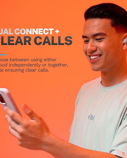 JLab Go Air Pop+ True Wireless Earbuds, in Ear Headphones, Bluetooth Earphones, 35H Playtime Ear Buds, Bluetooth Earbuds with Microphone, USB-C Charging Case, Dual Connect, EQ3 Sound, Mint Green