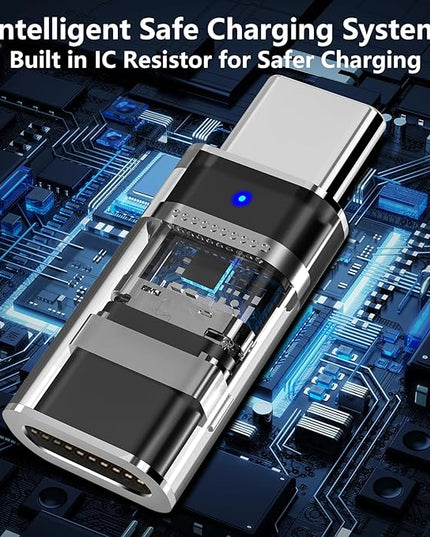 【Apple MFi Certified】Lightning to USB-C Adapter, Stuffcool 4Pack Lightning Female to Type-C Male Digital Converter Type-C Fast Charge Connector for iPhone 17/17 Air/17 Pro/17 Pro Max/16/16 Pro/15/iPad