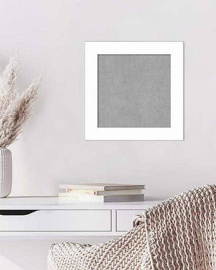 Amanti Art White Framed Magnetic Board 15x15 X-Small Vision Board for use with Magnets, 100% Metal Sheet to Display Items as Office Decor or for Home Organization in mudroom, Kitchen or Kids Room