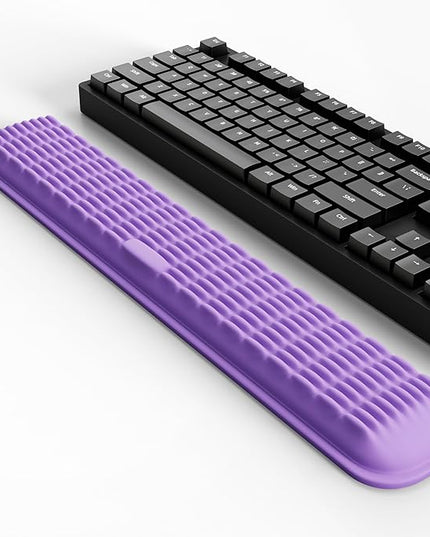 MEKASS Keyboard Wrist Rest, Soft Memory Foam Wrist Support for Keyboard, Keyboard Hand Rest Pad for Wrist Pain Relief, Keyboard Wrist Guard for Long Hours of Work, Gaming, Studying（Purple）
