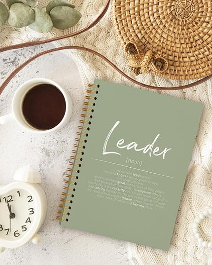 OXW Sage Green Notebooks for Work, Leadership Gifts Notebook Journal for Writing Meeting Office Note Taking, Thank You Appreciation Gifts for Women Men Leader Mentor Boss Manager, 5.5"x8.3"