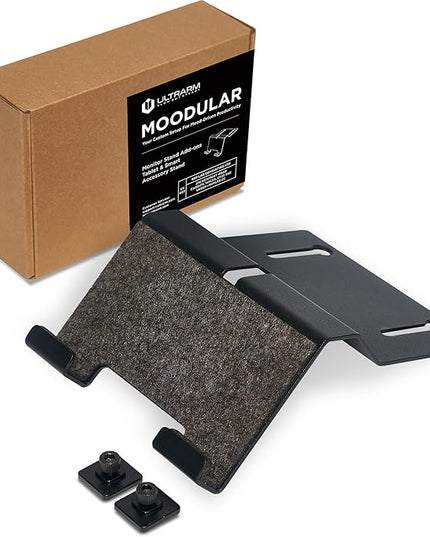 Moodular Add-ons Tablet/Smart Accessory Stand [Accessory Only - Requires Moodular Wooden Monitor Stand Slide Rails for Use] Black MSA-TS