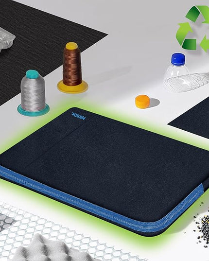 Hseok Laptop Case 15.6 Inch Sleeve, Shockproof Protective Water Repellent with Accessory Pocket,Compatible with Mac Pro 16 inch 2025-2019, Sleeve Bag for Most 15 15.6 16 Notebooks,Black&Blue