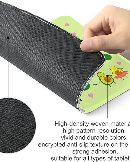 Avocado Square Mouse Pad,Non-Slip Rubber Base Mouse Pad,Home Office Decoration Desktop Accessory, Laptop Mouse Pad for Office Laptops,9.4x7.8x0.12in