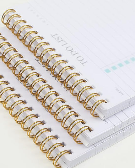 KAICN To Do List Notepad, Undated Daily Planner Notepad With To Do List Notebook Checklist Planner Spiral Waterproof Notepad for Office Supplies, School Planner, Green, 52 Sheets, 5.5"*8.3" A5 Size