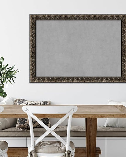 Amanti Art Black Framed Magnetic Board 29x41 Large Vision Board for use with Magnets, 100% Metal Sheet to Display Items as Office Decor or for Home Organization in mudroom, Kitchen or Kids Room