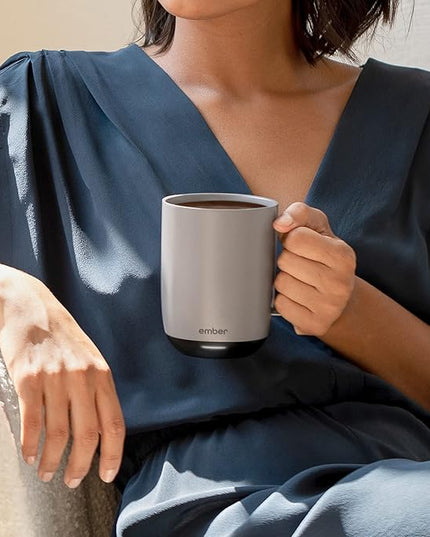 Ember Temperature Control Smart Mug 2, 14 Oz, App-Controlled Heated Coffee Mug with 80 Min Battery Life and Improved Design, GrayModel