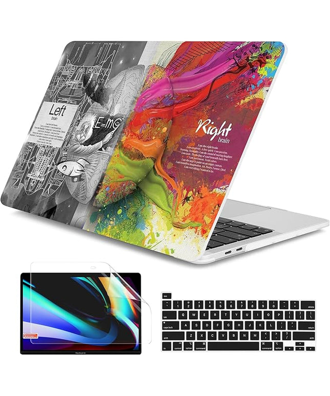 Dongke MacBook Pro 13 inch Case Model A2251/A2289 2020 Released, Plastic Hard Shell Case Cover for MacBook Pro 13 inch with Retina Display & Touch Bar Fits Touch ID (Brain)