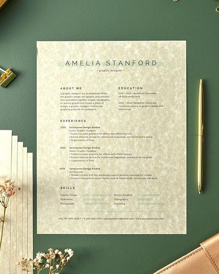 Best Paper Greetings Parchment Paper - 8.5 x 11 In, Ivory, 90 GSM, 96 Sheets - Resume & Certificate Paper - Printer Stock for Awards & Diplomas