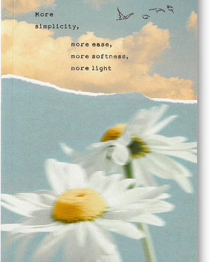 Compendium Softcover Journal – More Simplicity, More Ease, More Softness, More Light – A Write Now Journal with 128 Lined Pages, 5"W x 8"H