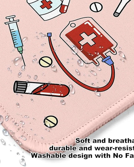 Nurse Square Mouse Pad,Non-Slip Rubber Base Mouse Pad,Home Office Decoration Desktop Accessory,Laptop Mouse Pad for Office Laptops,9.4x7.8x0.12inch.