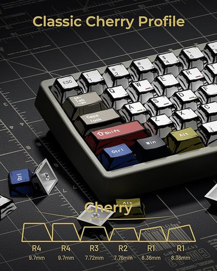 XVX Retro PBT Keycaps, Cherry Profile Keycap Set, Dye Sublimation Graffiti Keyboard Keycaps Suitable for 60% 65% 75% 80% 100% MX Switches Mechanical Keyboard