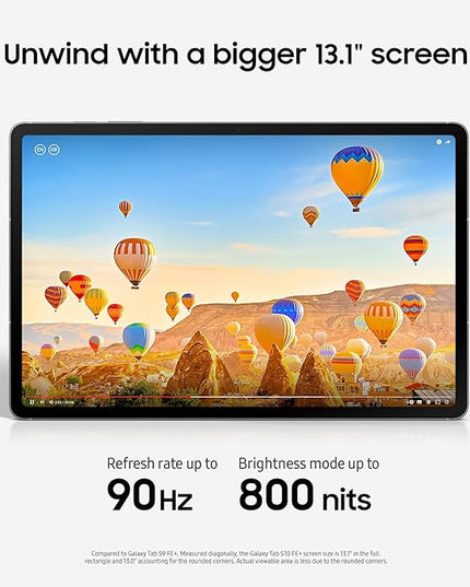 SAMSUNG Galaxy Tab S10 FE+ 13.1” 128GB WiFi Android Tablet + Book Cover Keyboard Slim, Long Battery Life, Powerful Processor, S Pen, US Version, 2025, 2 Yr Manufacturer Warranty, Silver