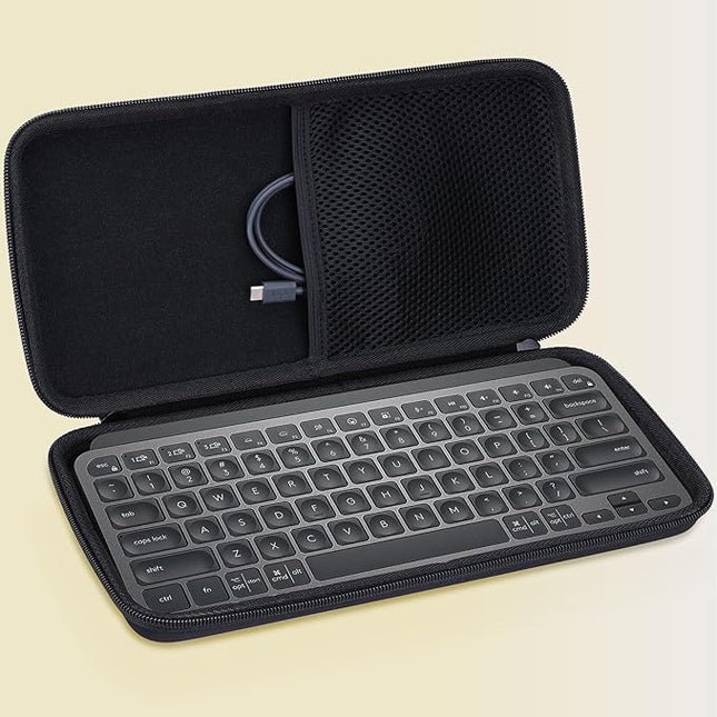 Hard Carry Case Compatible with Logitech MX Keys Mini Minimalist Illuminated Keyboard (Graphite Case)