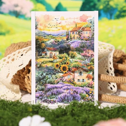 MiyouLuna 6 Rolls Scenic Landscape PET Tape, Seamless Countryside and Mountain Views Decorative Scrapbook Supplies for Journaling Planners and Creative Crafting
