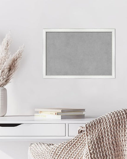 Amanti Art White Framed Magnetic Board 13x19 Small Vision Board for use with Magnets, 100% Metal Sheet to Display Items as Office Decor or for Home Organization in mudroom, Kitchen or Kids Room