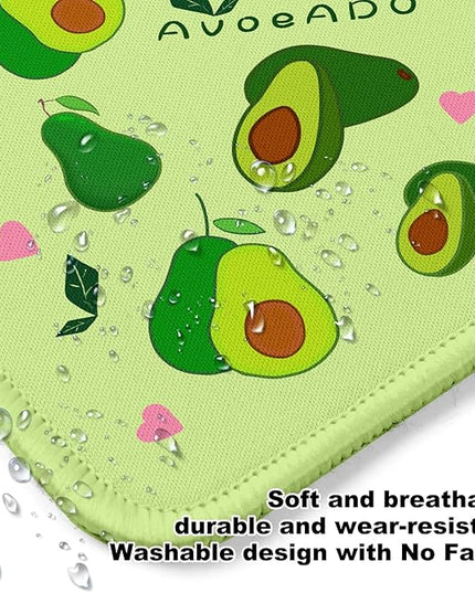Avocado Square Mouse Pad,Non-Slip Rubber Base Mouse Pad,Home Office Decoration Desktop Accessory, Laptop Mouse Pad for Office Laptops,9.4x7.8x0.12in