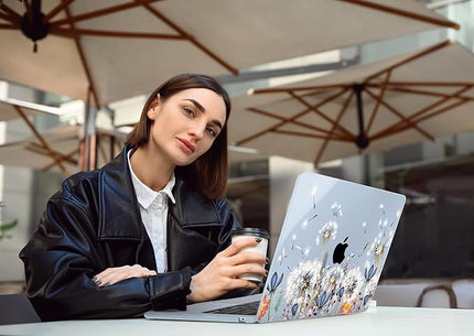 DONGKE for M4 MacBook Air 13.6 Inch Case 2025 2024 2023 2022 Model A3240 A3113 A2681 M3 M2 Chip, Plastic Hard Shell Case Cover with Touch ID for MacBook Air 13 Inch M4 - Dandelion