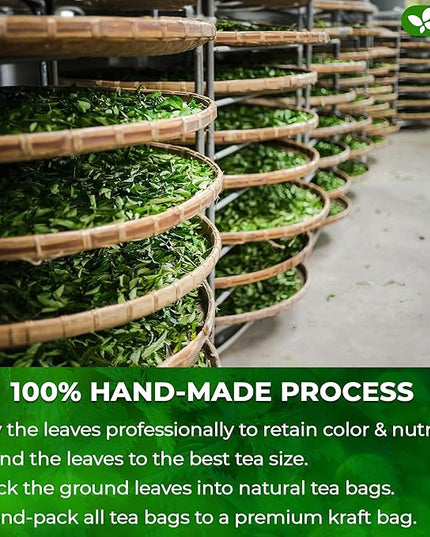 FreshDrinkUS, Premium 75 Nettle Leaf Tea Bags, 100% Natural & Pure from Nettle Leaves. Loose Leaf Nettle Herbal Tea. Nettle Leaf Tea. No Sugar, No Caffeine, No Gluten, Vegan.