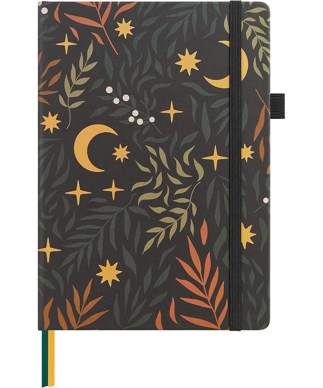 &And Per Se Lined Journal Notebook, 160 Pages, A5 5.7 x 8 inches College Ruled Thick Paper Notebook Journals for Writing, Hardcover Notebooks for Women Men Office School (Lunar Leaf)