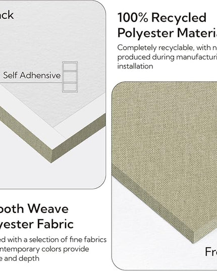 Olanglab Acoustic Panels 2 Pack, 48''x24'' Large Sound Panels, Fabric Wrapped Sound Proof Foam Panels for Walls, Sound Absorbing Panels for Recording Studio Acoustical Treatments (Ivory)
